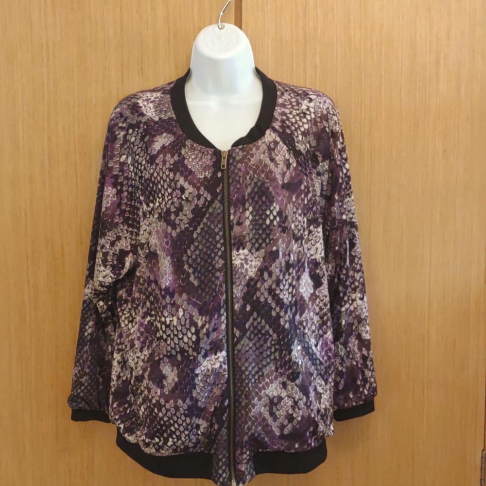 NWOT Purple/Black Jacket SZ XL By New Directions